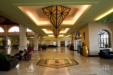 Image showing Fancy bright  lobby of resort