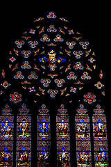 Image showing Stained glass windows. St.Patrick's Cathedral in New York.