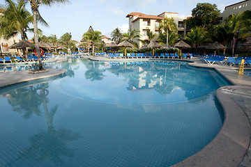 Image showing Beautiful resort pool