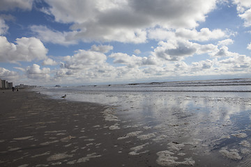 Image showing Rockaway beach. NY. Day after Hurricane Sandy