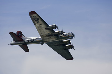 Image showing A plane performing in an air show at Jones Beach 