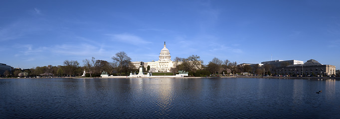 Image showing The US Capitol at sunset