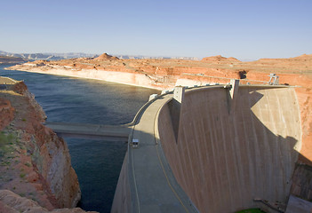 Image showing Glen Canyon Dam at Lake Powell & Page, AZ