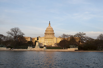 Image showing The US Capitol at sunset