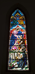 Image showing Stained glass window in Washington Masonic National Memorial