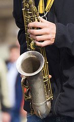 Image showing The street musician. Expression