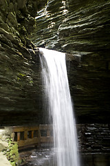 Image showing Finger lakes region waterfall in the summer