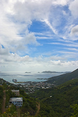 Image showing Anchoring ships in tropical bay