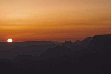 Image showing Grand Canyon. Sunset Canyon.