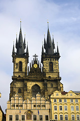 Image showing Prague's church steeples