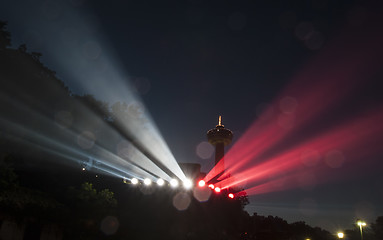Image showing Niagara Falls spotlight