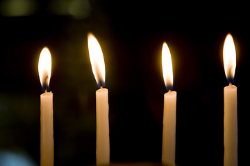 Image showing Burning Candles at Church of the Holy Sepulchre