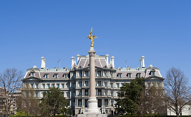 Image showing Eisenhower Executive Office Building with First Division Monumen