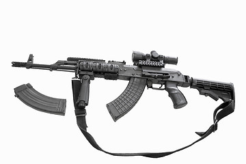 Image showing AK-47 assault rifle on a white back ground 