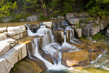 Image showing Finger lakes region waterfall in the summer