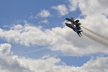 Image showing Blue Angels Fly in Tight Formation