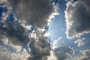 Image showing Clouds in the blue sky 