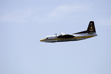 Image showing A plane performing in an air show at Jones Beach 