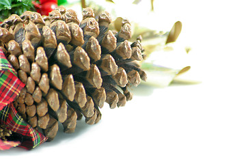 Image showing pine cones and bows