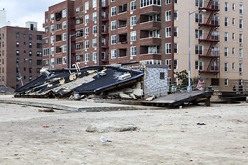 Image showing NEW YORK - October 31:Destroyed homes in  Far Rockaway after Hur