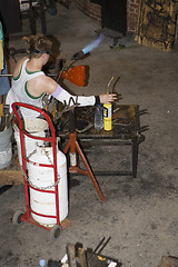 Image showing Glass Blower at Work