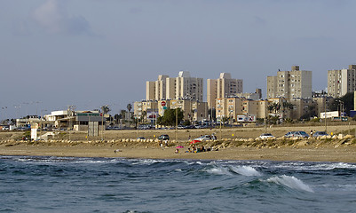 Image showing Ponaramic view of costline in Haifa