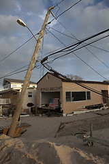 Image showing NEW YORK -November12:Destroyed homes during Hurricane Sandy in t