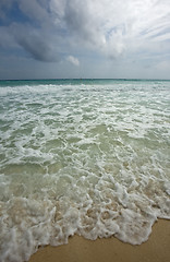 Image showing Waves on beautiful  beach