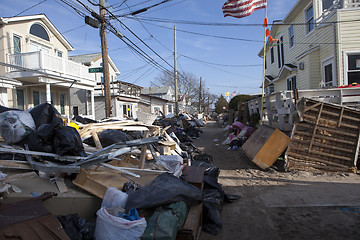 Image showing NEW YORK -November12: The fire destroyed around 100 houses durin