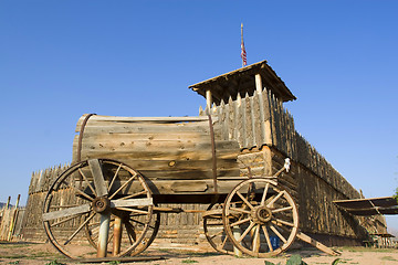 Image showing Old western wagon