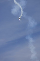 Image showing A plane performing in an air show at Jones Beach