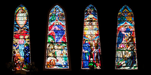 Image showing Stained glass window in Washington Masonic National Memorial