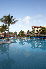 Image showing Beautiful resort pool