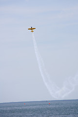 Image showing A plane performing in an air show at Jones Beach