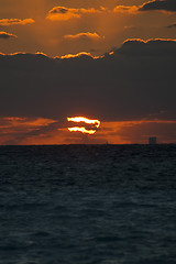 Image showing Sunrise on Caribbean