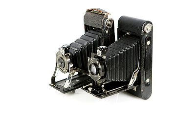 Image showing Vintage folding cameras