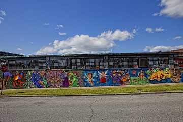 Image showing Graffiti wall in New York