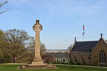 Image showing Back yard of National Cathedral