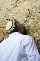 Image showing Prayer of Jews at Western Wall. Jerusalem Israel 