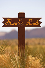 Image showing Sign: Private road 