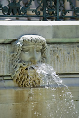 Image showing Marble House - house of Alva Vanderbilt Heads with water coming 