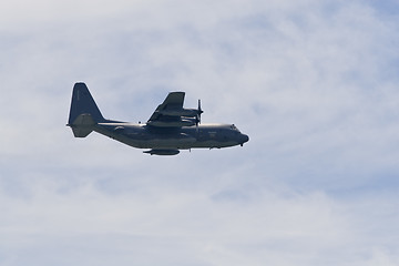 Image showing A plane performing in an air show at Jones Beach 