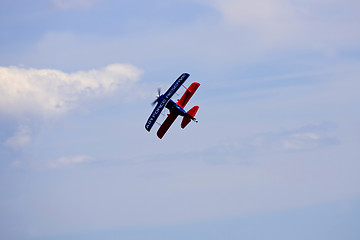 Image showing A plane performing in an air show at Jones Beach