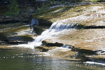 Image showing Finger lakes region waterfall in the summer