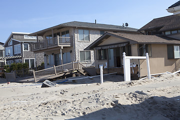 Image showing NEW YORK -November12:Destroyed homes during Hurricane Sandy in t