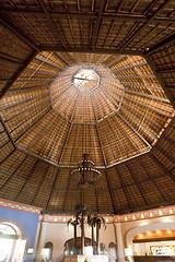 Image showing Celling ofstraw roof