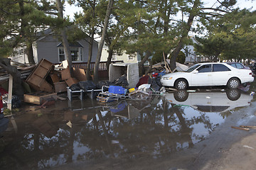 Image showing NEW YORK -November12:Destroyed homes during Hurricane Sandy in t