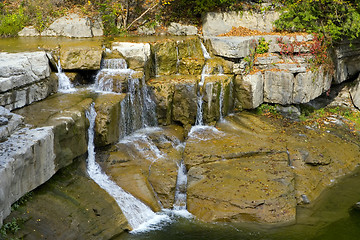 Image showing Finger lakes region waterfall in the summer