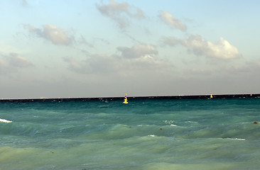 Image showing Morning waves at Caribbean sea