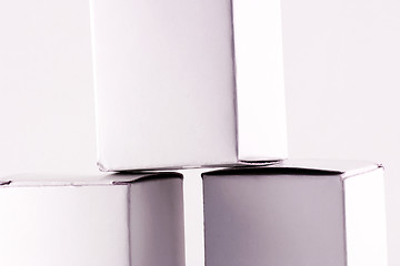 Image showing white cardboard boxes